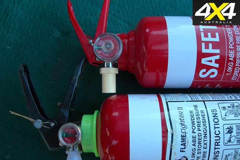 Frequently check your fire extinguisher.