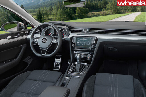 Red -Volkswagen -Passat -Alltrack -interior-