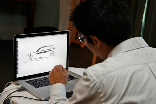 Calvin -Luk -Australian -Designer -sketching -the -new -BMW-X1