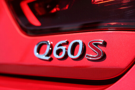 Infiniti Q60 Red Sport badge