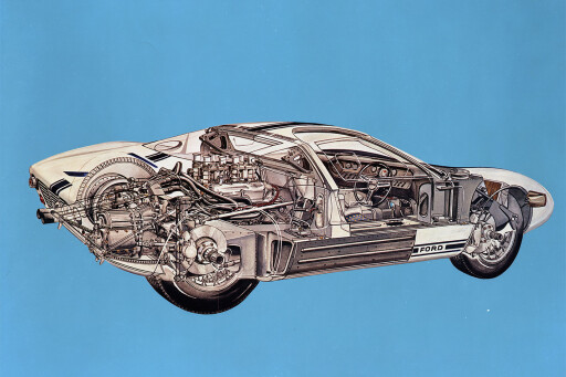 Ford -GT40-cutaway