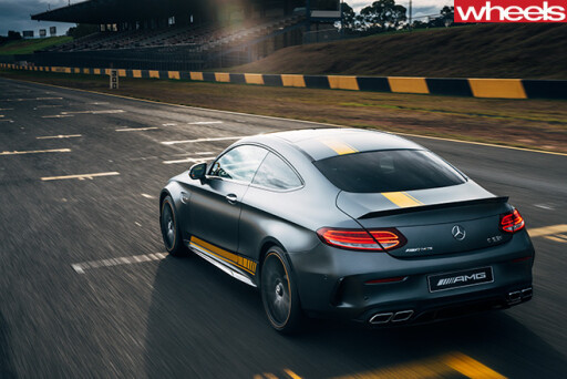 Mercedes -AMG-C63-rear -side -driving