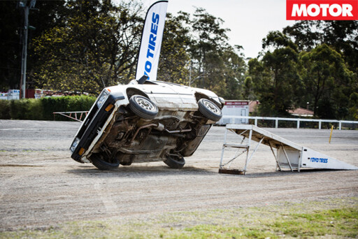 Stunt driving car ramp