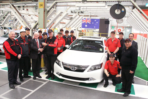 The last locally made Toyota Aurion line-off ceremony