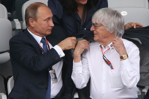Vladmir Putin and Bernie Ecclestone