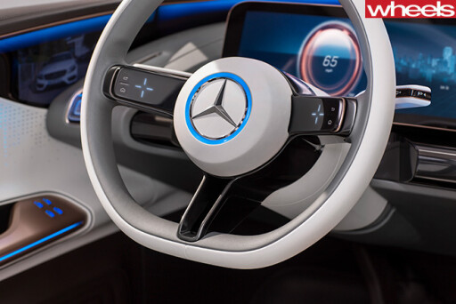 Mercedes -Benz -EQ-concept -SUV-steering -wheel