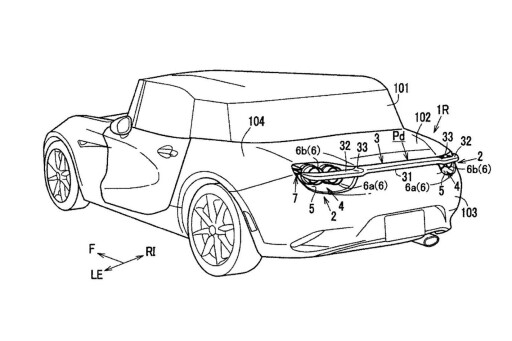 Mazda retractable wing patent