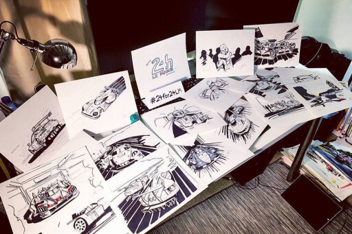 Jayson Fong 24 Sketches during Le Mans