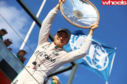 Nico -Rosberg -F1-Holding -Winner -Plate