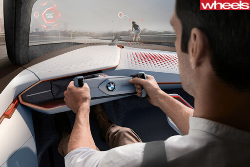 BMW-Next -100-concept -inside -driivng