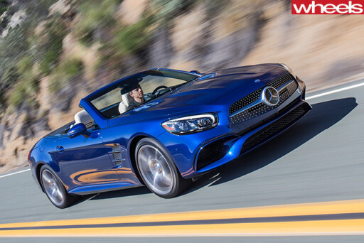 Mercedes -SL500-driving -front -side -driving