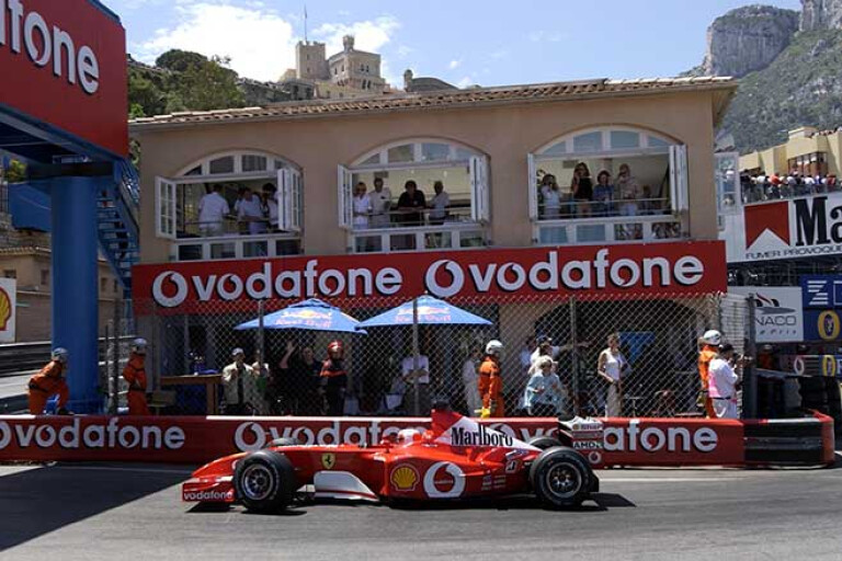 Michael Schumacher Ferrari F1 at Monaco.