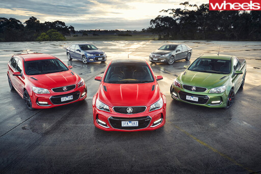 Holden -Commodores -parked -proving -ground