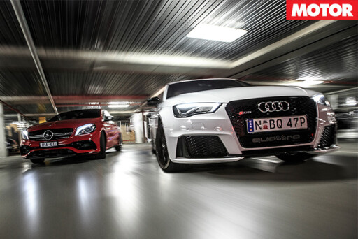 Audi-RS3 vs Mercedes-AMG A45 fronts