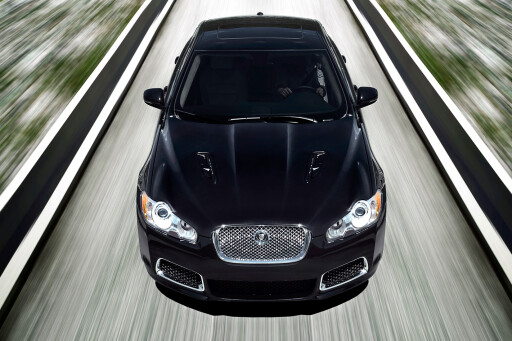 2009 Jaguar XF-R review black sedan front