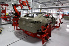 Tesla body in production