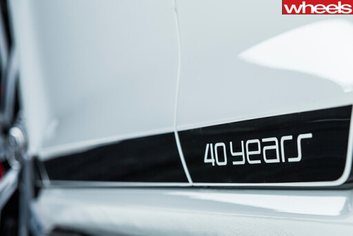 Volkswagen Golf Gti 40 years badge