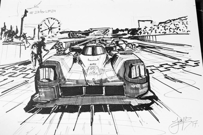 24 sketches during Le Mans
