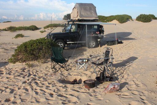 Camping on Stockton Beach