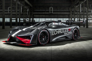 2018 Geneva Motor Show REN RS electric race car packs twin turbine range extenders