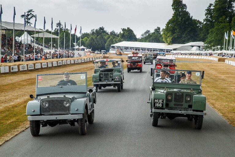 Land Rover 70 years parade at Goodwood Festival of Speed
