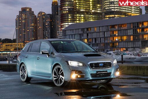 Subaru -Levorg -wagon -blue -front -side