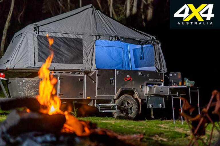 Cub Frontier Camper Trailer Unpacked Campfire Jpg