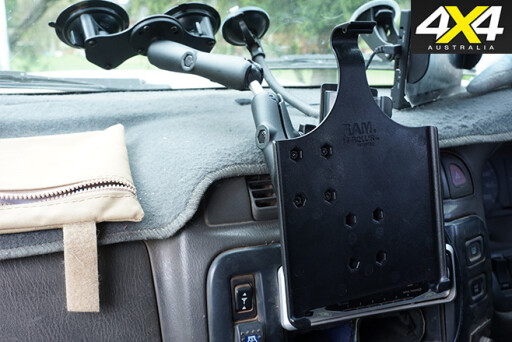 Ram ipad mounted in car