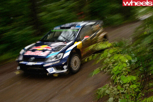 VW-rally -car -driving -fast -front