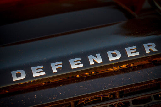 The Land Rover Defender badge