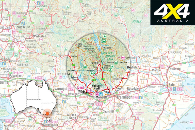 4 X 4 Trip Guide Rawson Vic Map Location Jpg