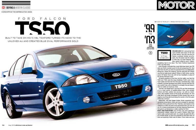 MOTOR Magazine May 2019 Issue Preview Ford Falcon TS 50 Jpg