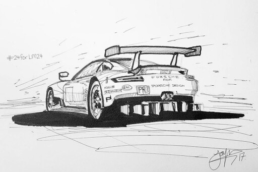 Jayson Fong 24 Sketches Race Car