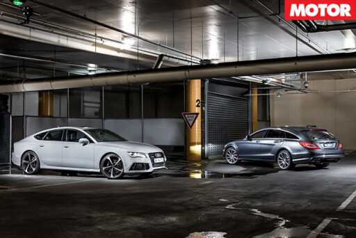 Audi rs7 v mercedes-benz cls63 s amg still