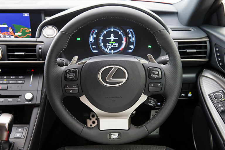 Lexus RC 350 interior steering wheel