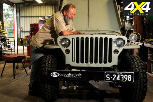 Roothy fixing his ww2 jeep
