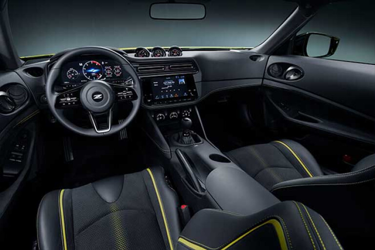Nissan 400Z interior is a mix of classic touches with modern technology.