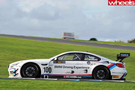 BMW-M3-GT3-racing -at -Bathurst -12-hour -side