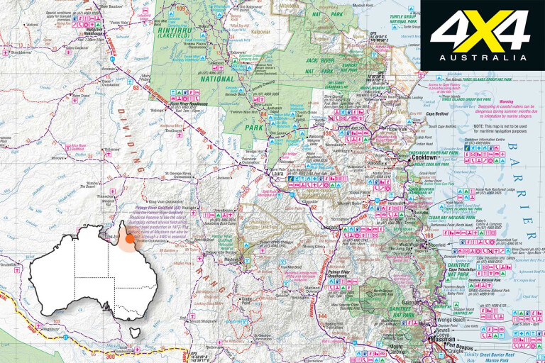 4 X 4 Trip Southern Cape York Qld Map Jpg