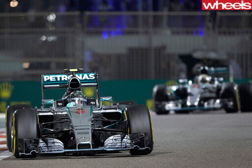 Mercedes -Silver -Bullets -racing -in -F1-Abu -Dhabi