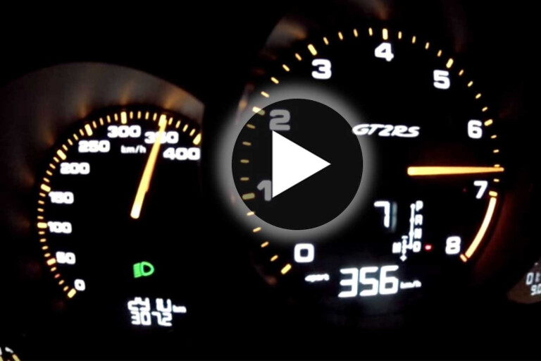 Porsche 911 GT2 RS top speed run on Autobahn
