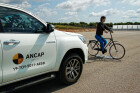 PHOTO AEB Car To Cyclist Toyota Hilux Jpg
