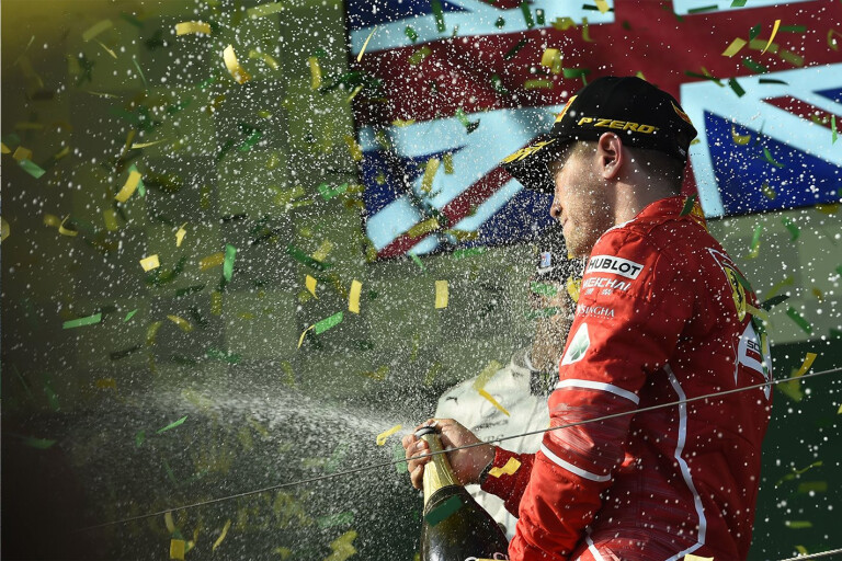 Sebastien Vettel wins the 2017 Australian Grand Prix