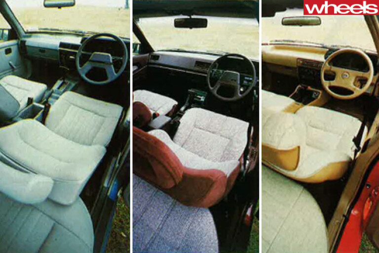 1986-Ford -Falcon -vs -Holden -Commodore -Mistubishi -Magna -interiors