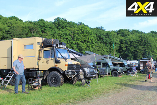 Heaps of 4x4s parked in campgrounds
