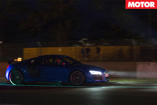 Audi R8 LMX lights driving