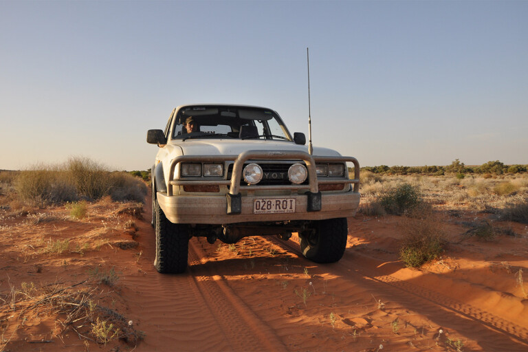 4x4 driving through the Simpson Desert