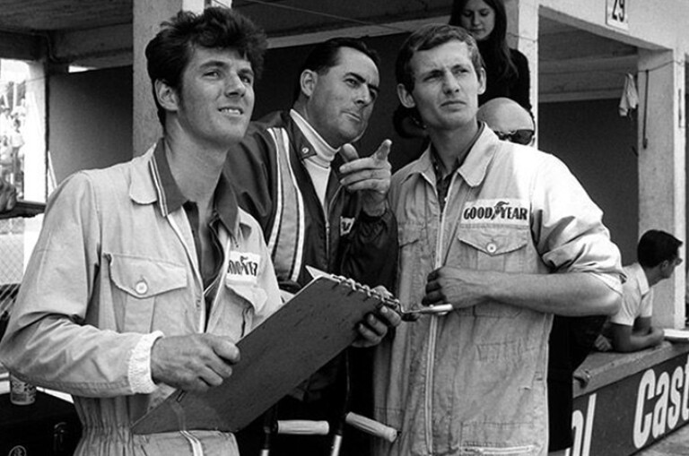 Sir Jack Brabham And Young Ron Dennis Jpg