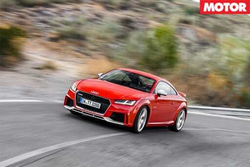 Audi TT RS front driving fast