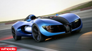 wheels magazine, Bugatti's electric concept car
